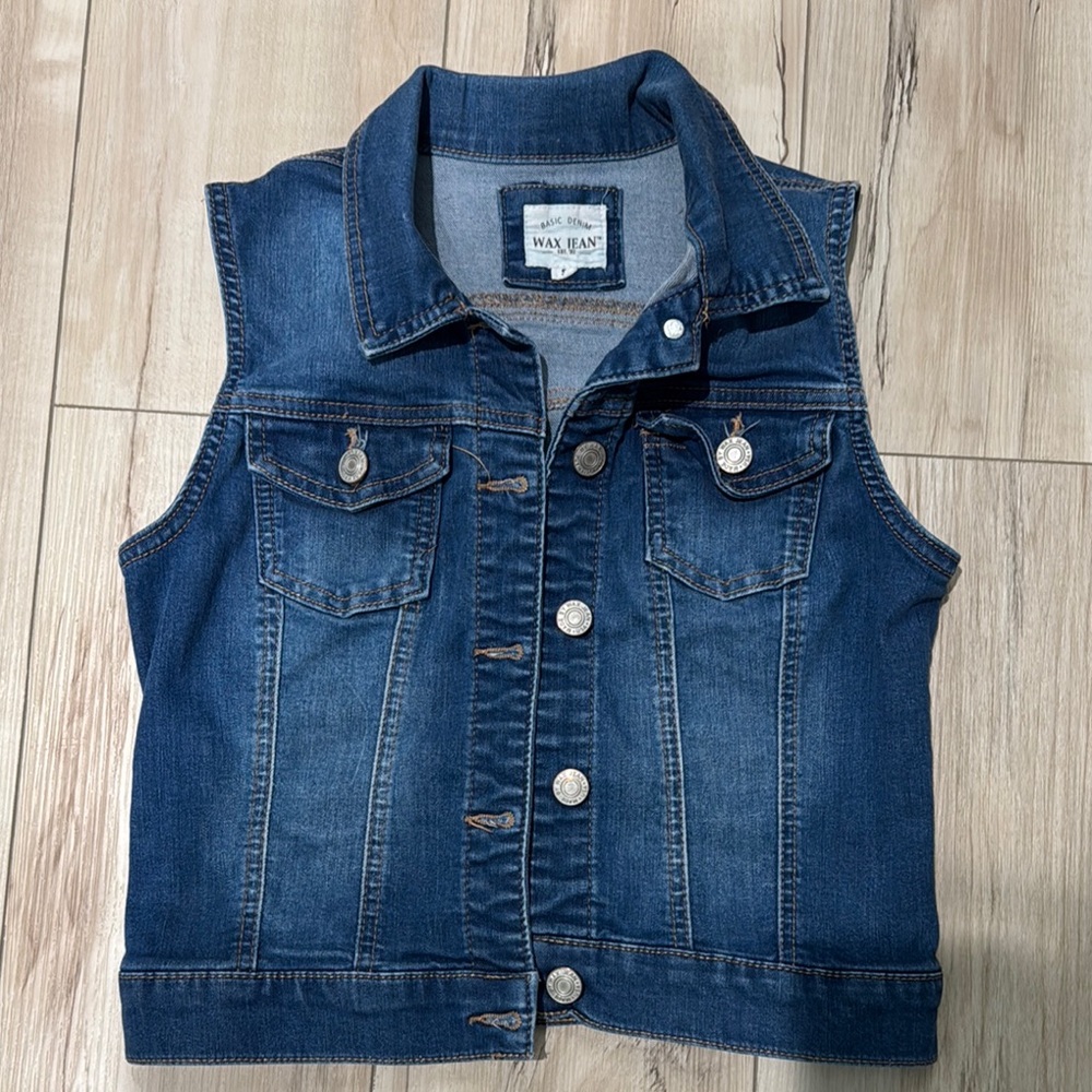 Women’s Wax Jeans Denim Vest Size Small